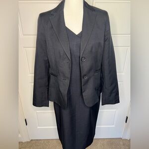 Kasper Navy Blue Midi Dress with Blazer